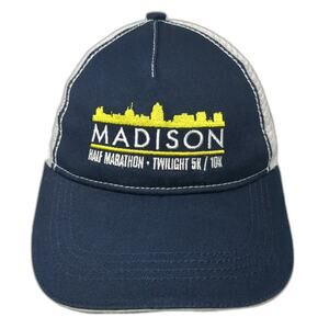 Garmin 5 Panel Blue One Size Madison Half Marathon Twilight 5K 10K Running Hat